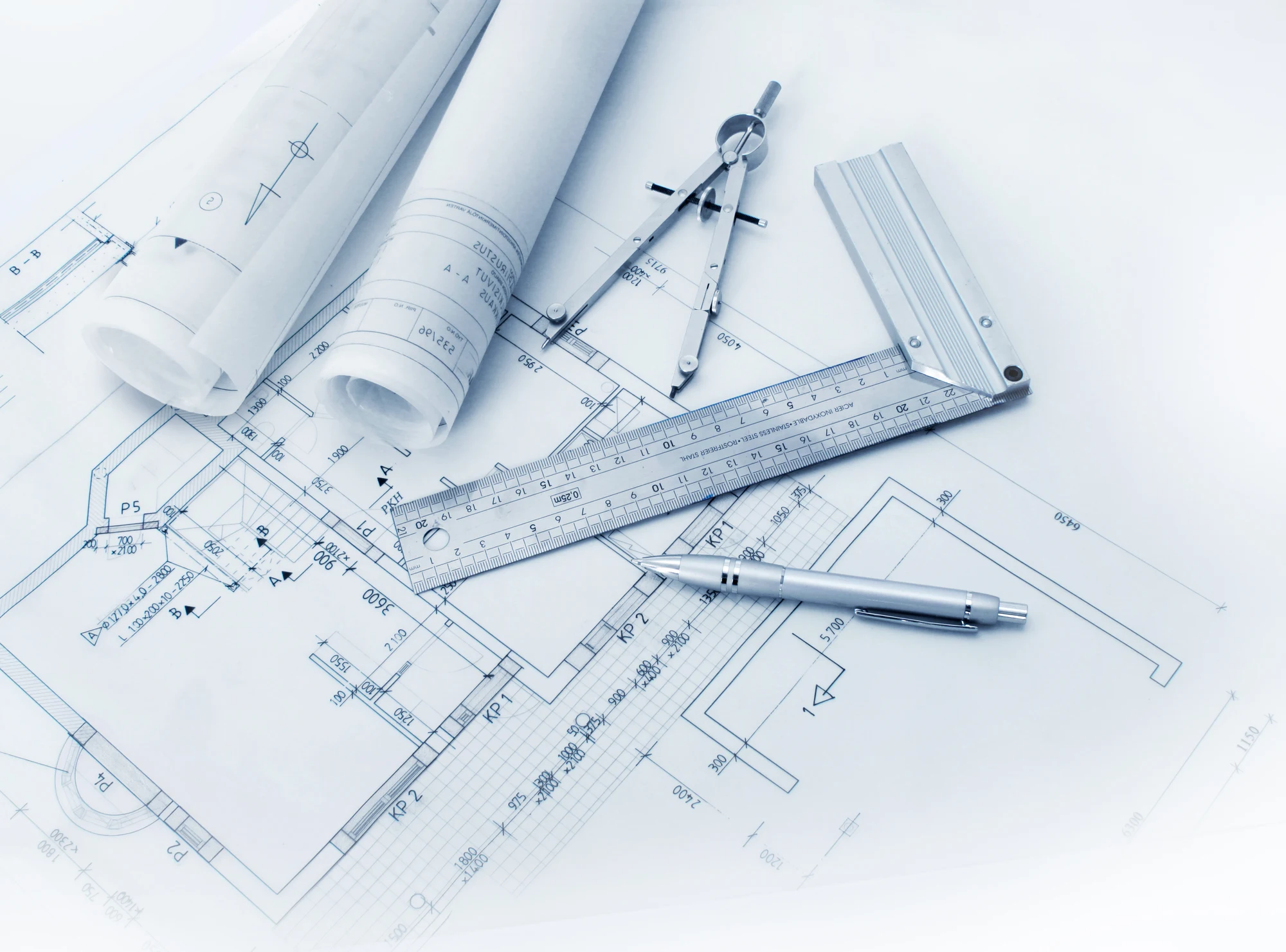 Fire safety engineering blueprints and planning documents