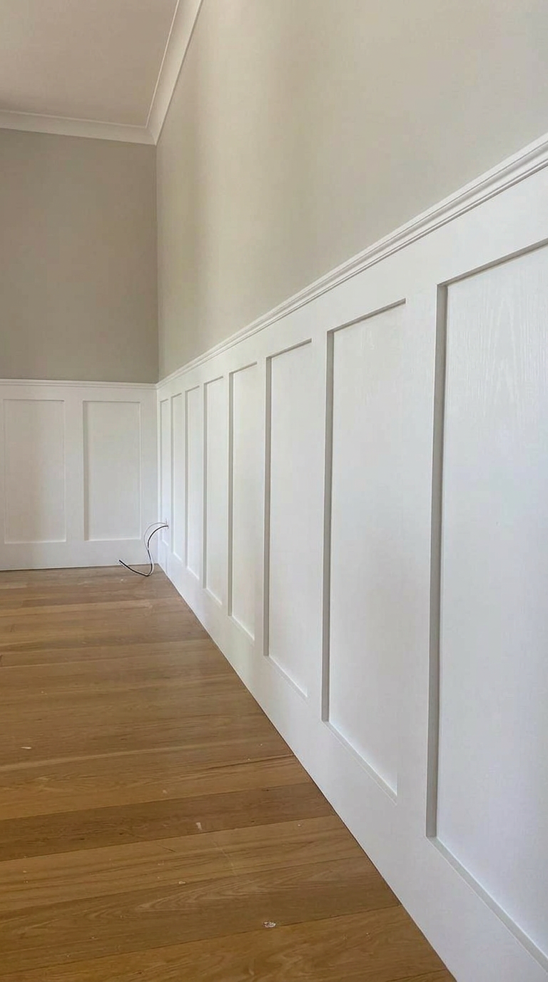 White wall panelling installation Surrey — MITRE Carpentry