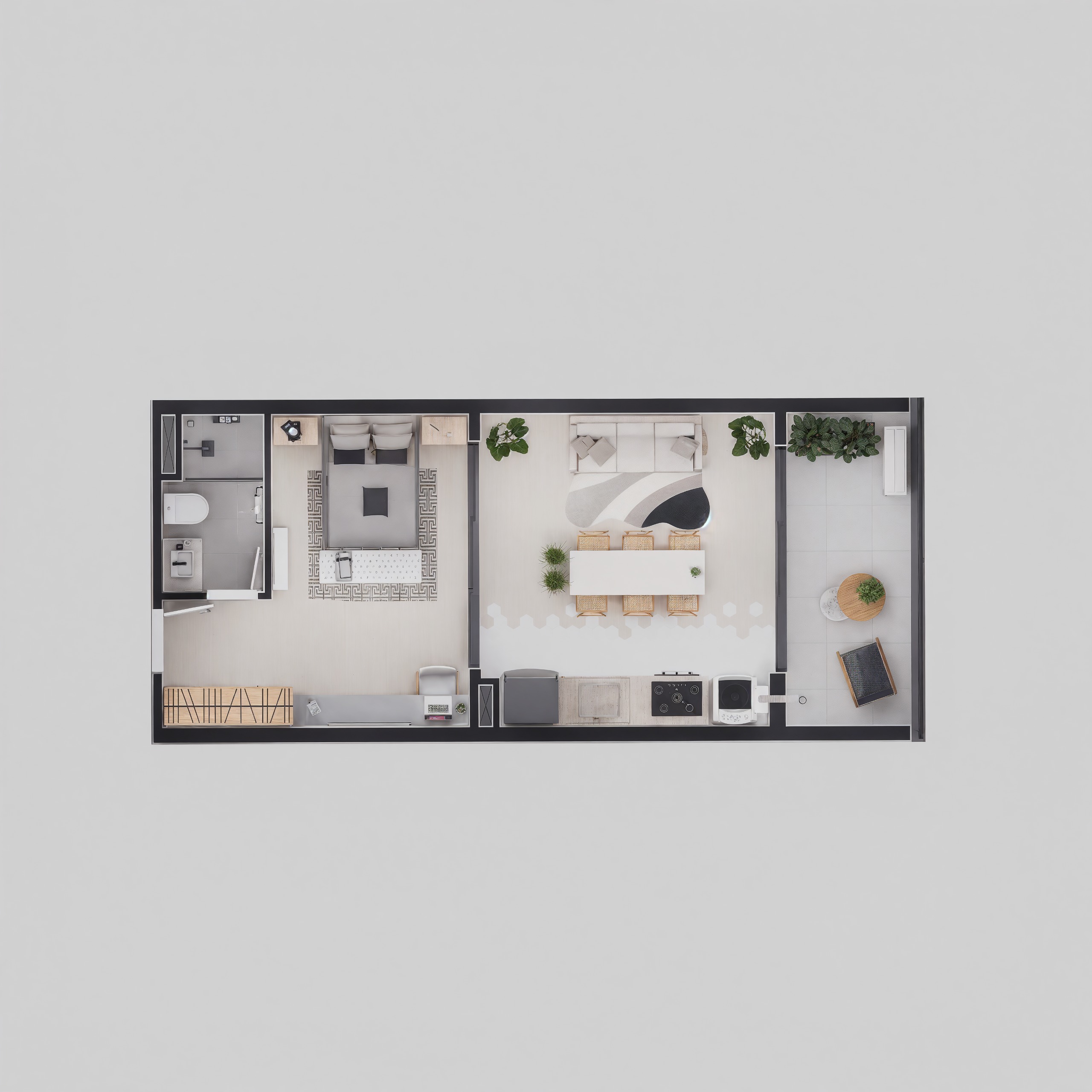 Planta Baixa Garden 44m² - Type Asturias