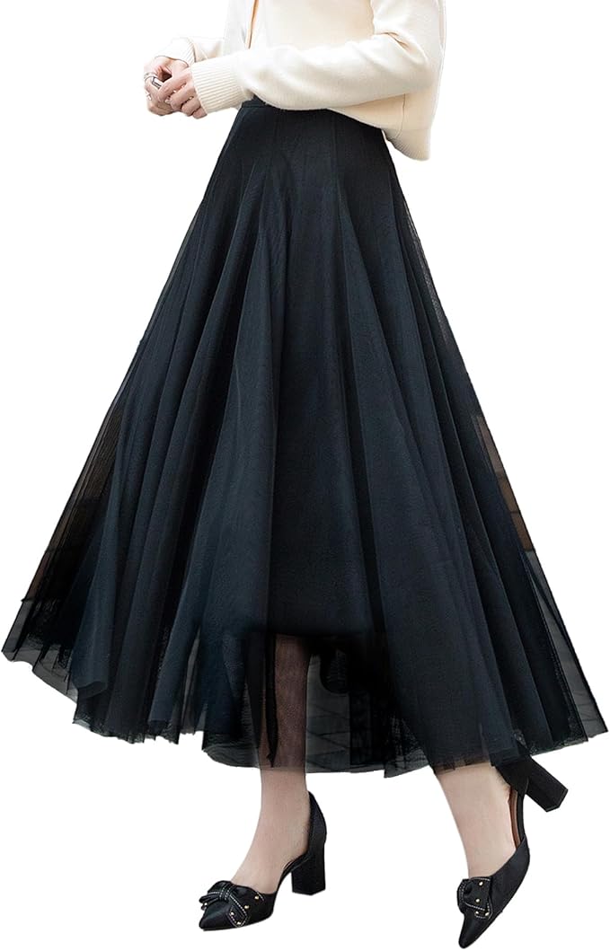 歩くたび可愛いチュールスカート