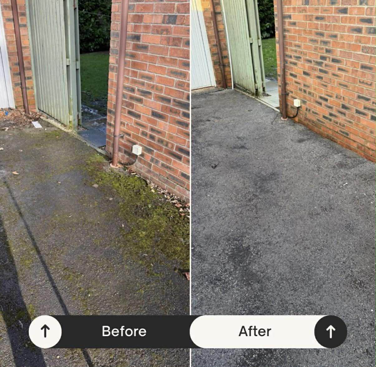 Clean driveway after exterior cleaning Liverpool
