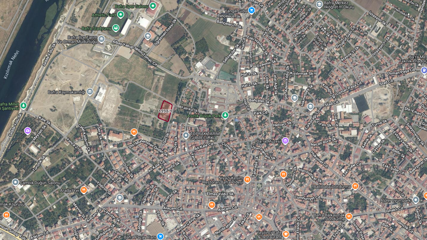 Satılık Arsa — Bafra, Yeni Kaymakamlık & Millet Camii Yanı