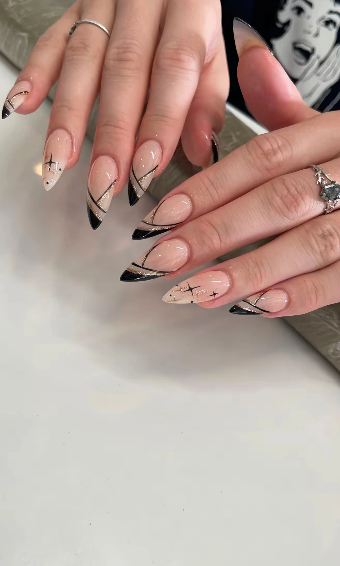 Edgy nail art at Nail Lab NYC nail spa