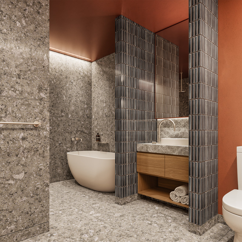ALIVE Studios Balgownie bathroom interior render version seven