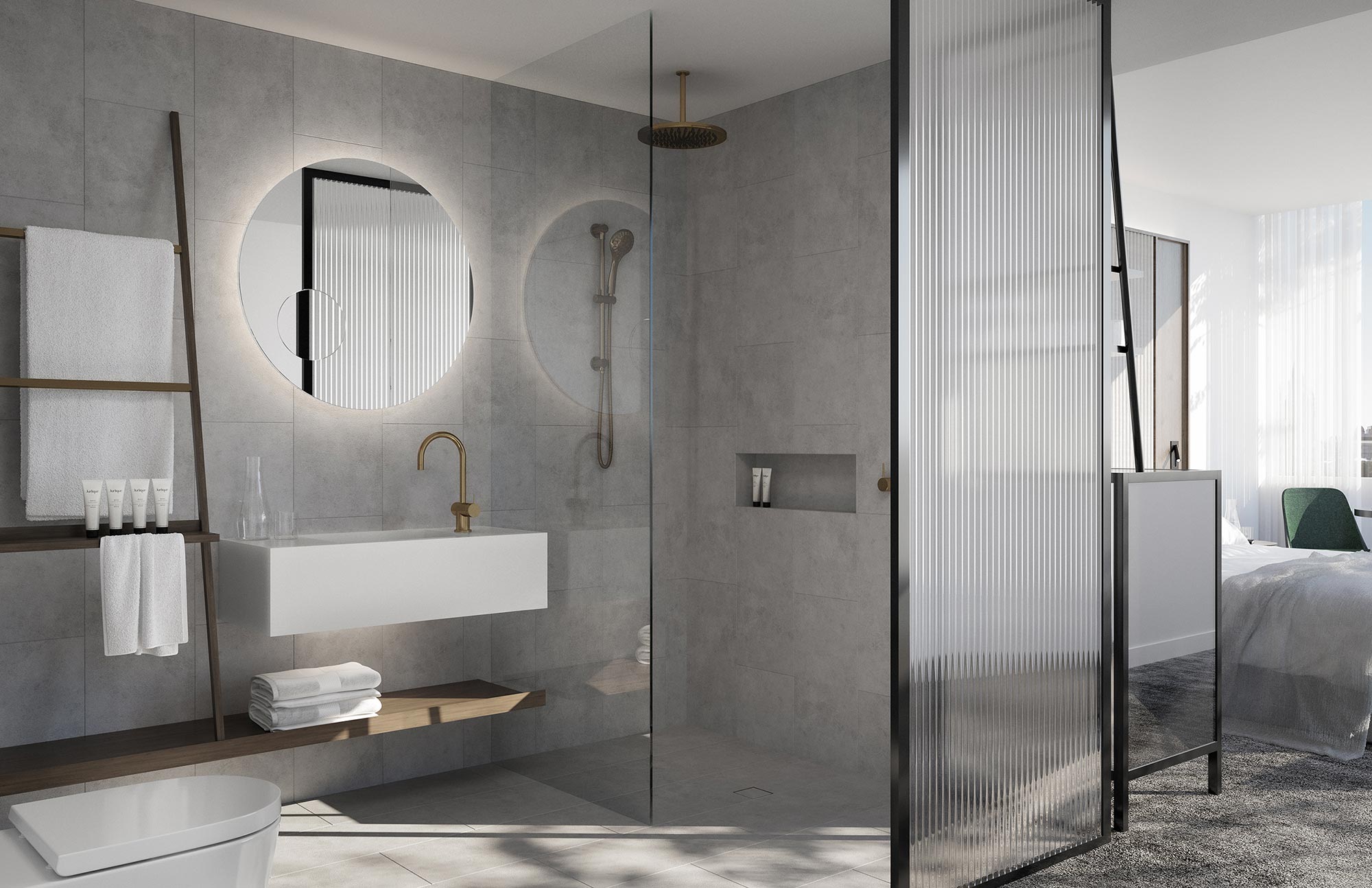 ALIVE Studios ensuite bathroom interior architectural visualisation