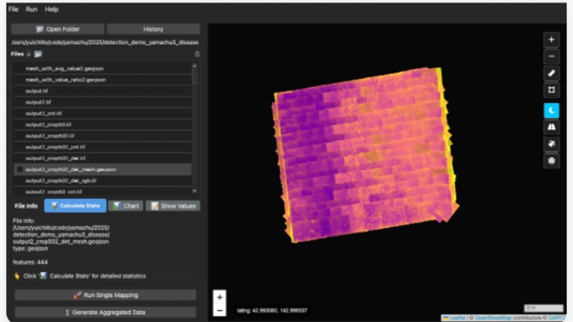 Field-Wide Yield Estimation SWALO
