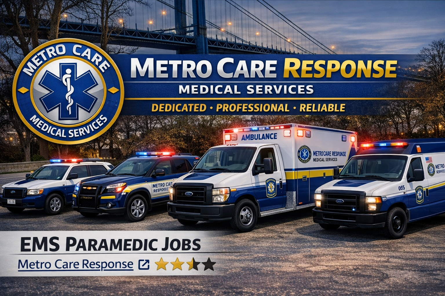 Metro Care Response ambulance and emergency medical team serving the Bronx New York area