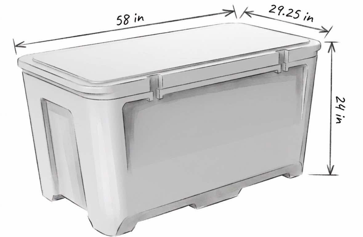 Cryotastic™ cold plunge dimensions diagram