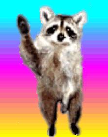 Waving hello GIF on a custom website developer profile card