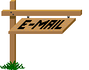Email sign animated GIF on a Y2K retro web design portfolio contact section