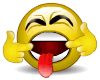 Funny animated reaction GIF on a Geocities style custom website about page sidebar