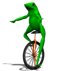 Dat boi GIF decoration on a Connecticut custom website developer about page