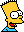 Animated barft character GIF decoration on a custom website developer contact section