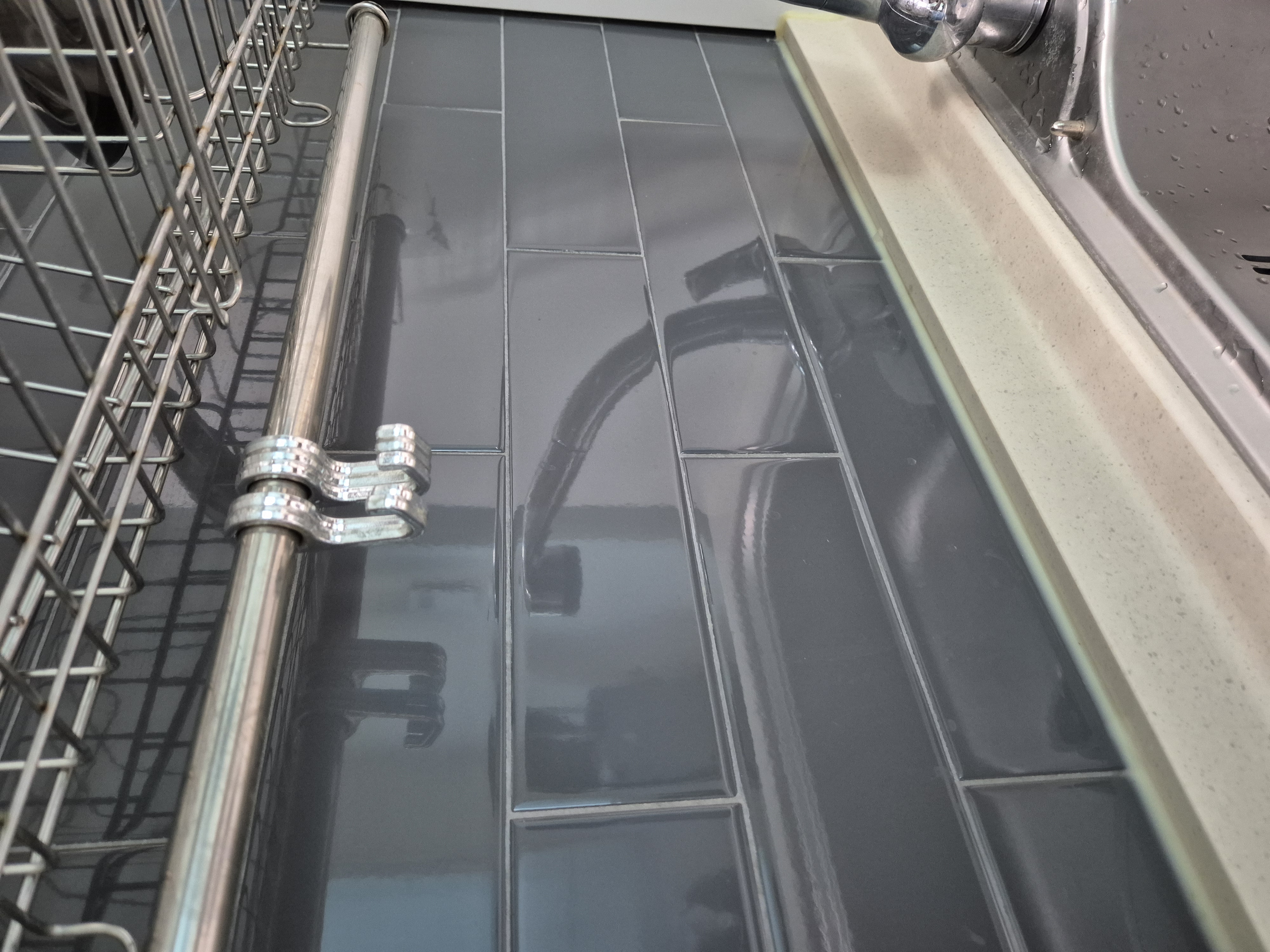 주방타일 기름때 제거 청소 후