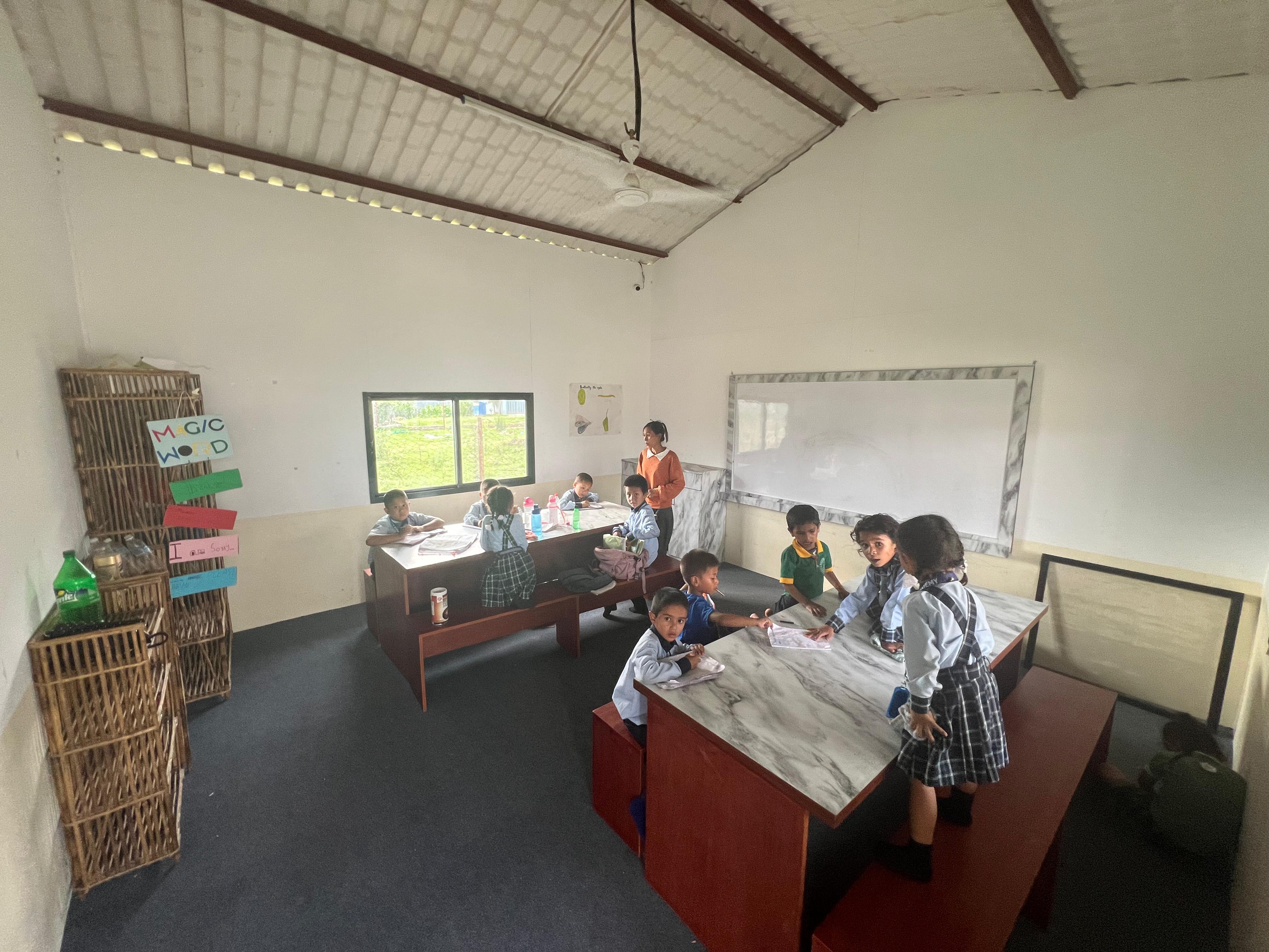 Inside a classroom in Bhanimandal, Lalitpur, Nepal
