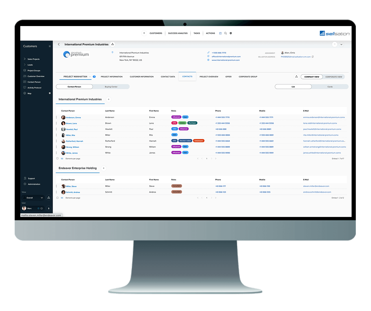 SELLSATION Buying Center Detailansicht Screenshot vom Buying Center – Detailansicht