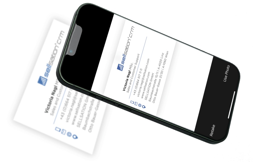 Business Card Scanner SELLSATION Mobile App - Business Card Scanner