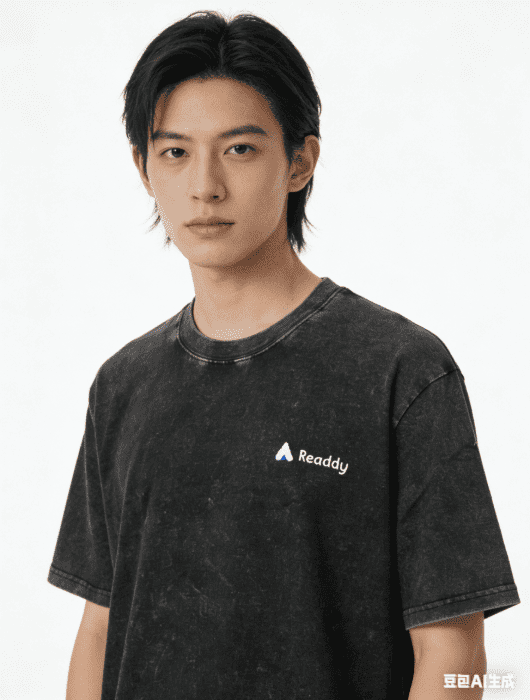 Readdy Black Washed Linen Short-Sleeve T-Shirt - 2