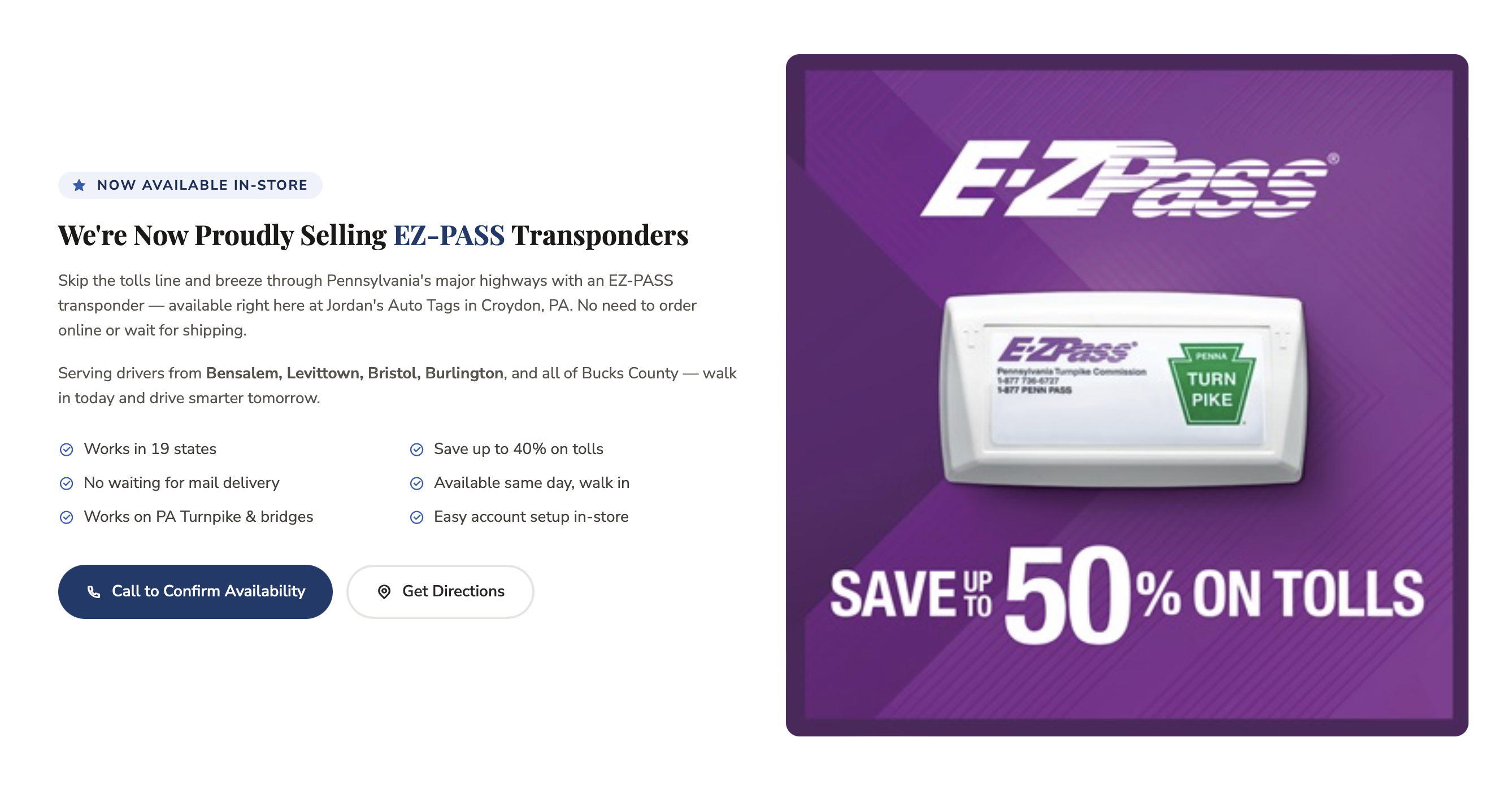 Jordan's Auto Tags store front