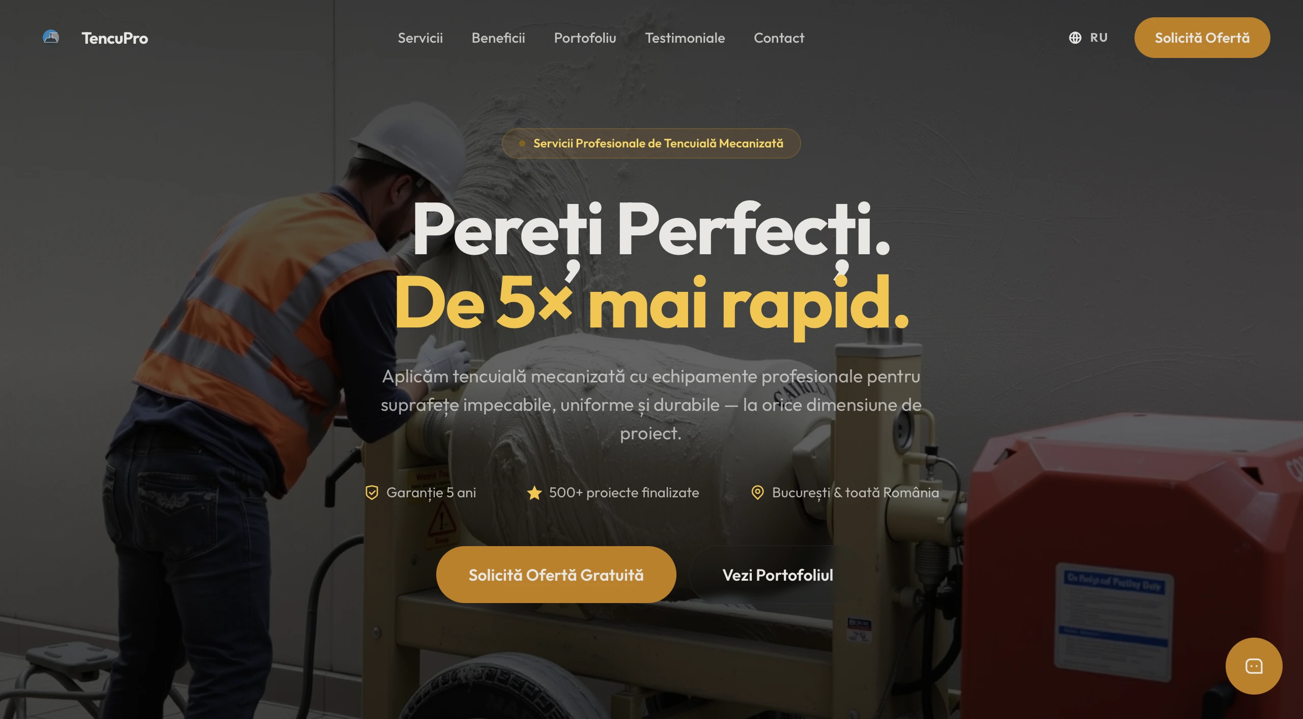 TencuPro — Construction Landing Pages project built by Selao Agency