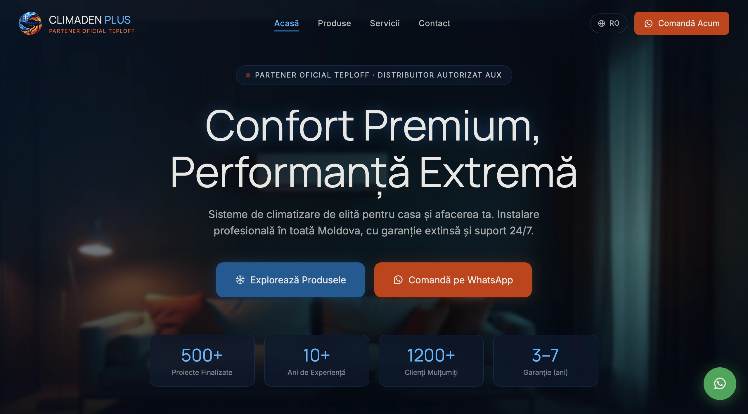 Climaden — HVAC & Air Conditioning E-commerce project built by Selao Agency