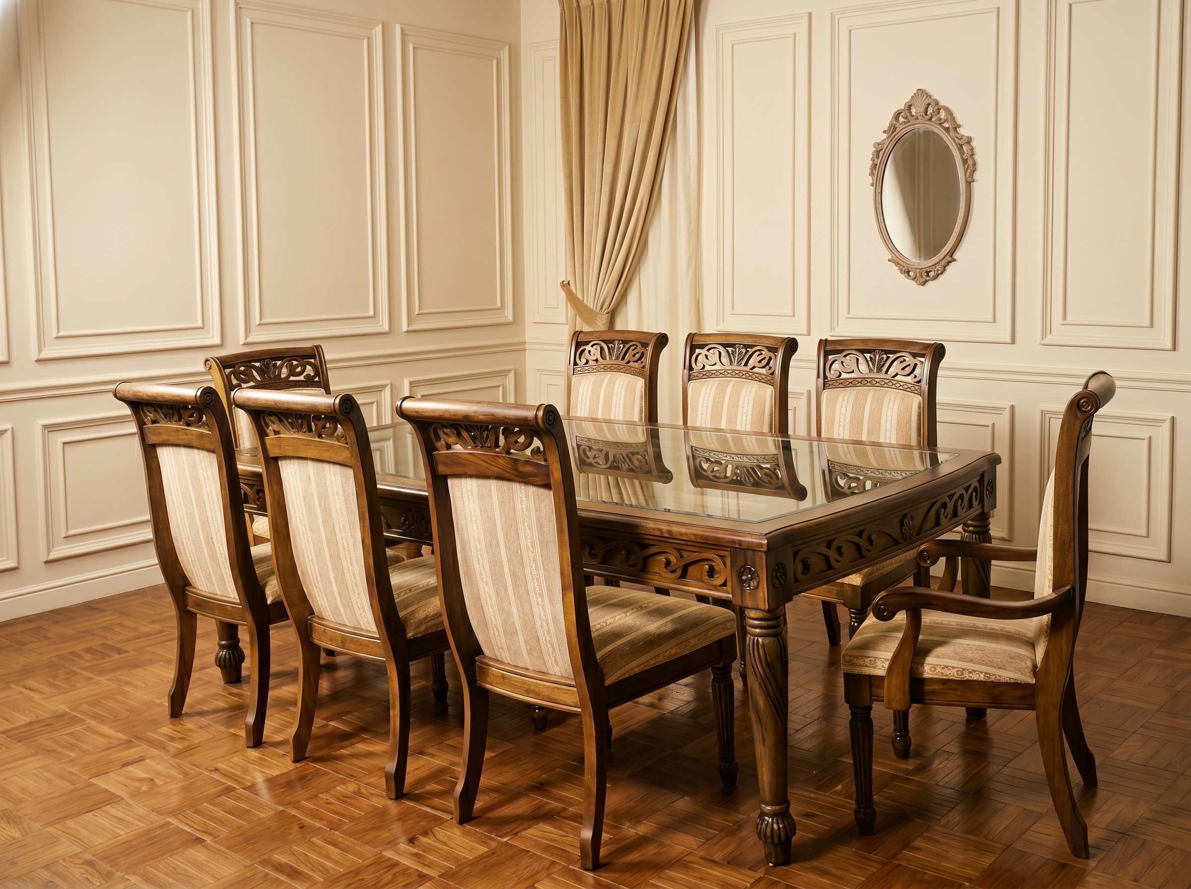 Classic Walnut Dining Suite