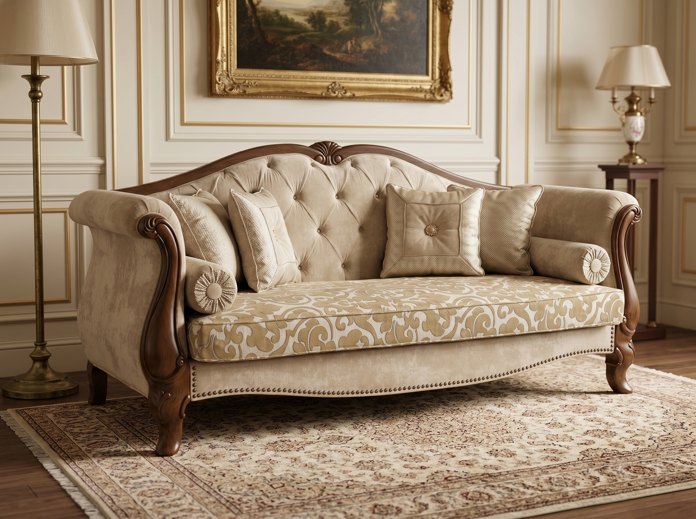 Victorian Carved Lounge Sofa
