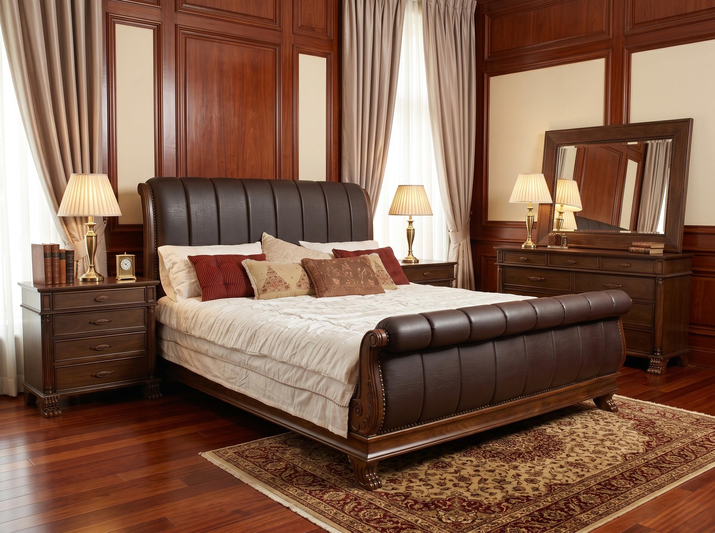 Chesterfield Upholstered Grand Bed