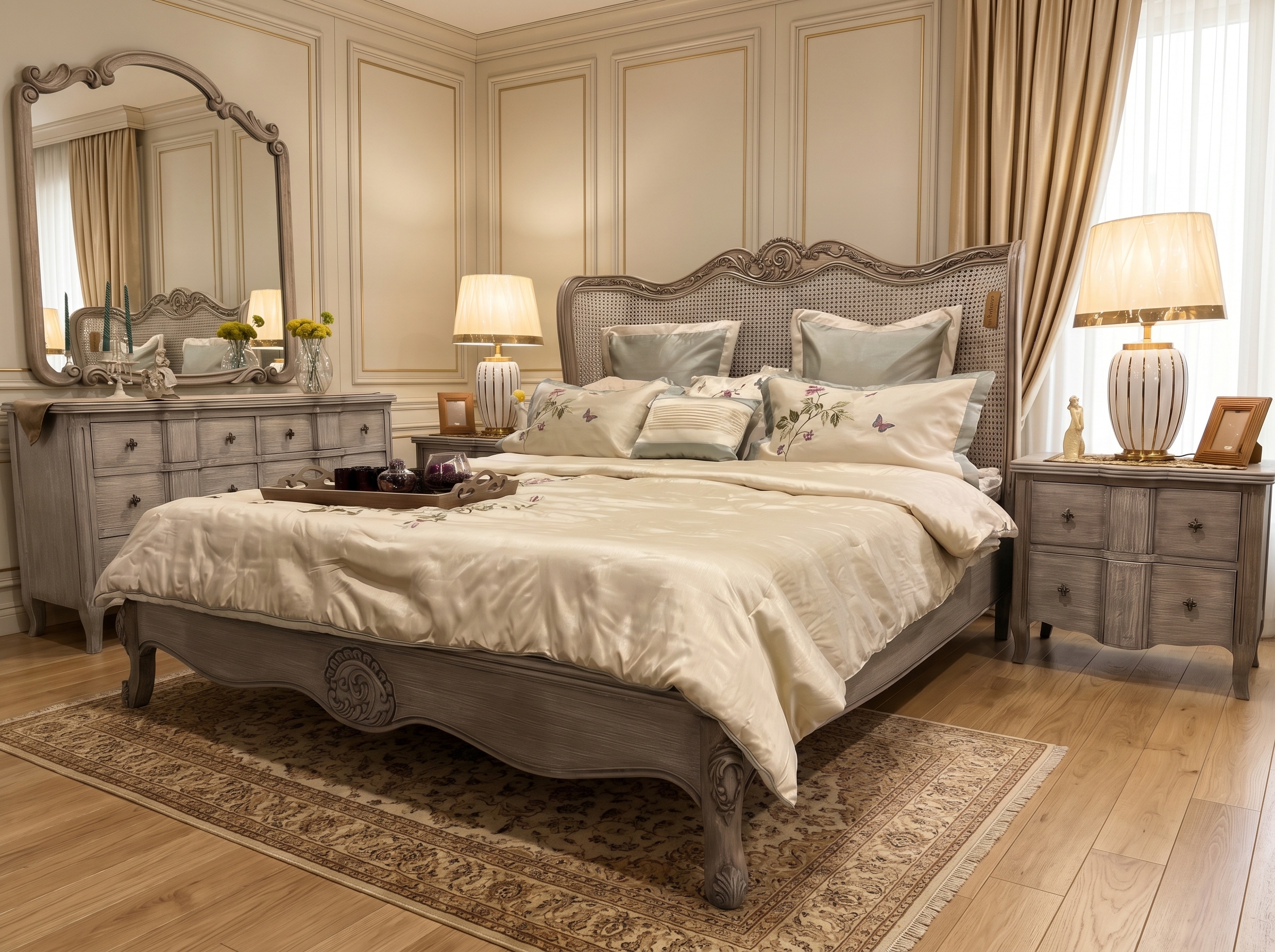 Versailles Cane Heritage Bed
