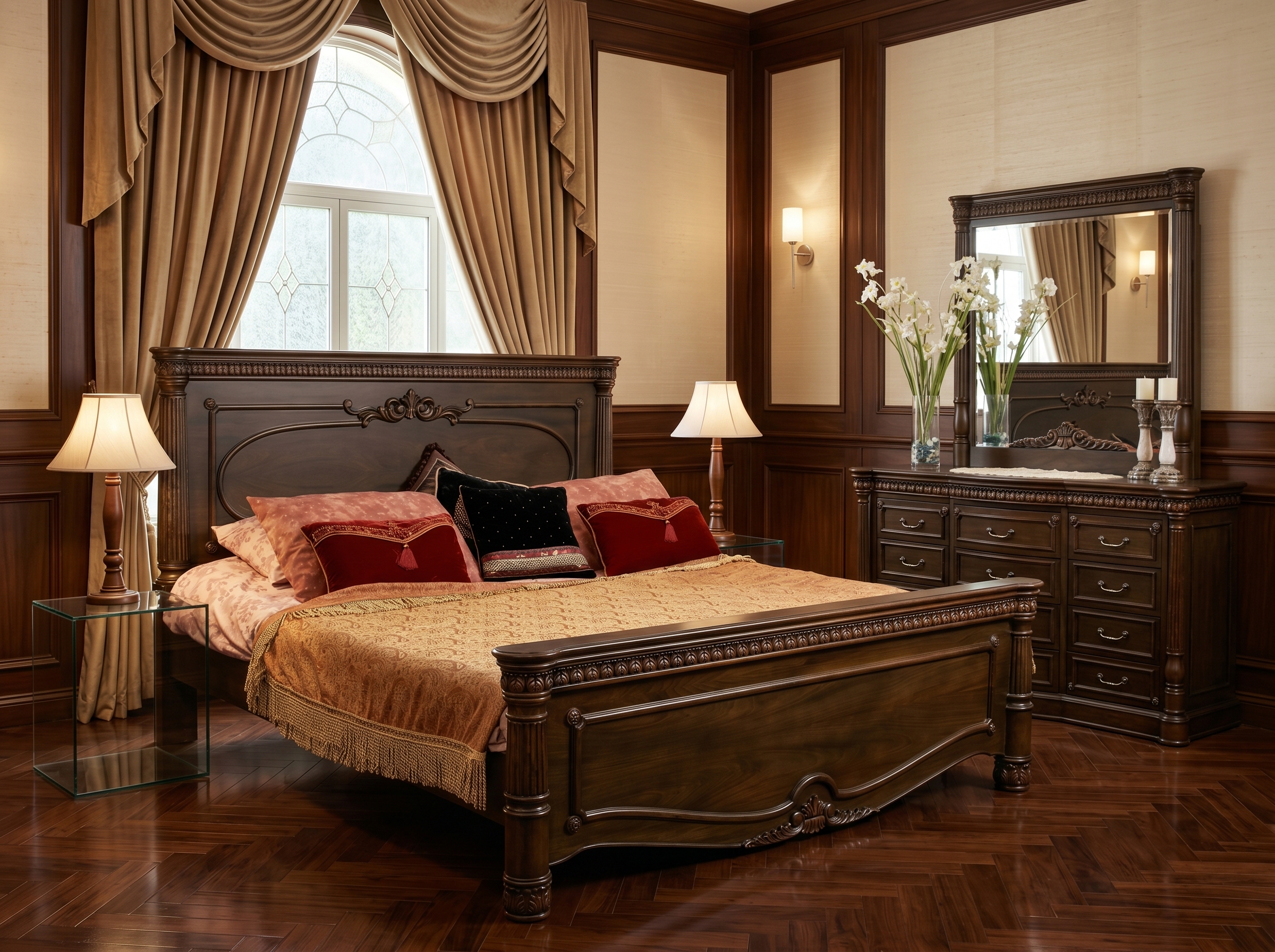 Victorian Carved Estate Bed