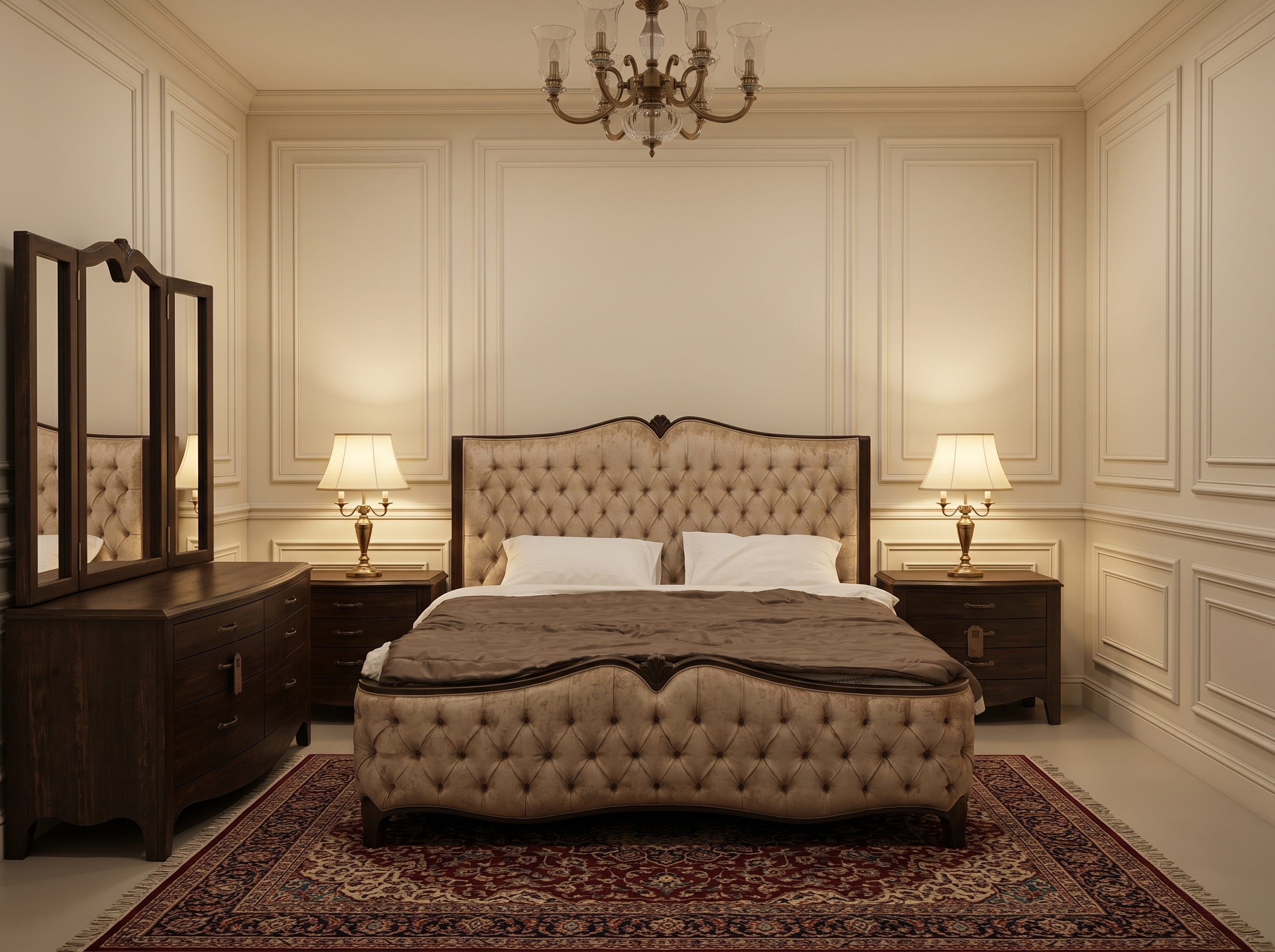 Royal Cane Panel Bed