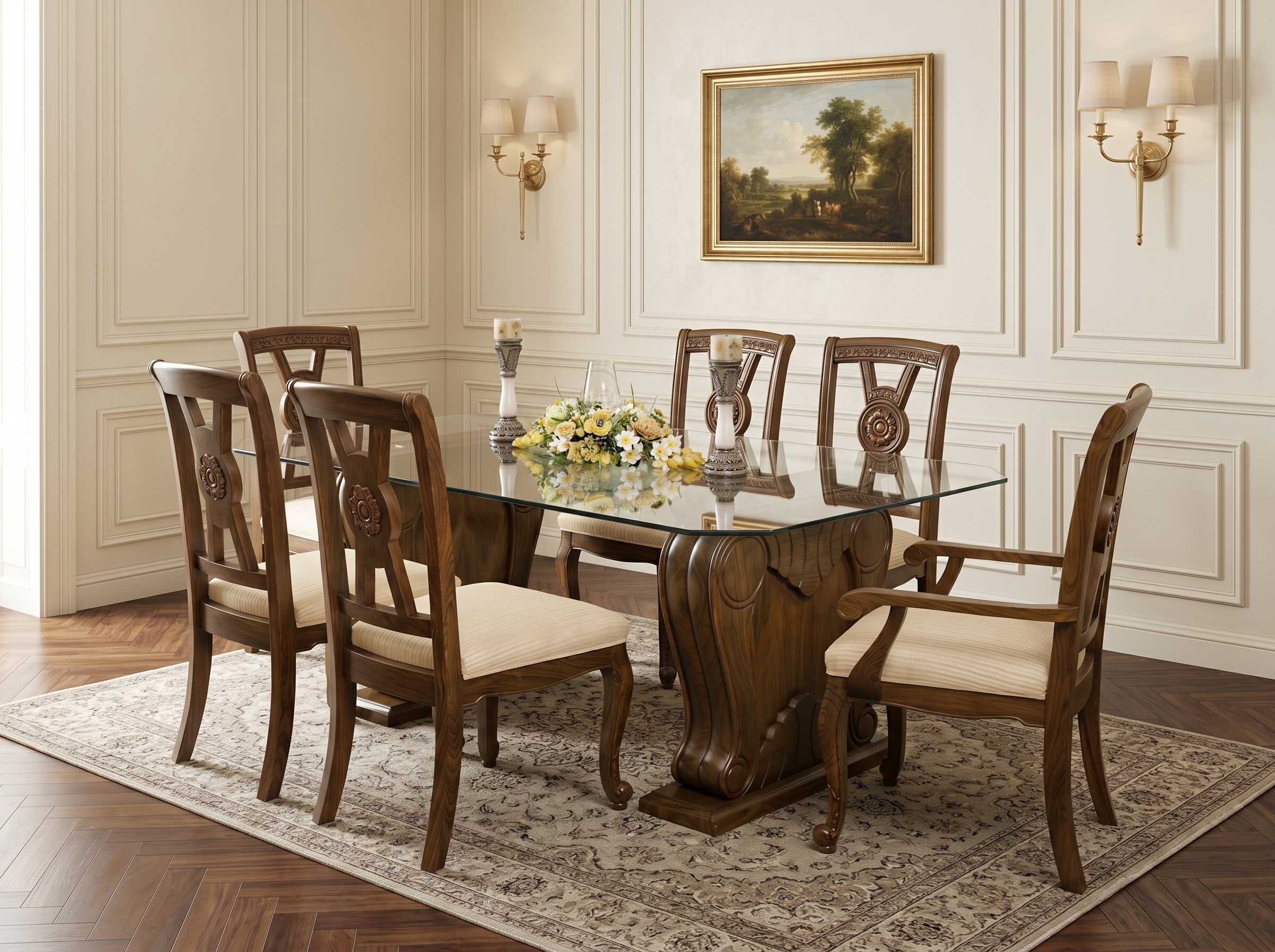 Majestic Carved Dining Set