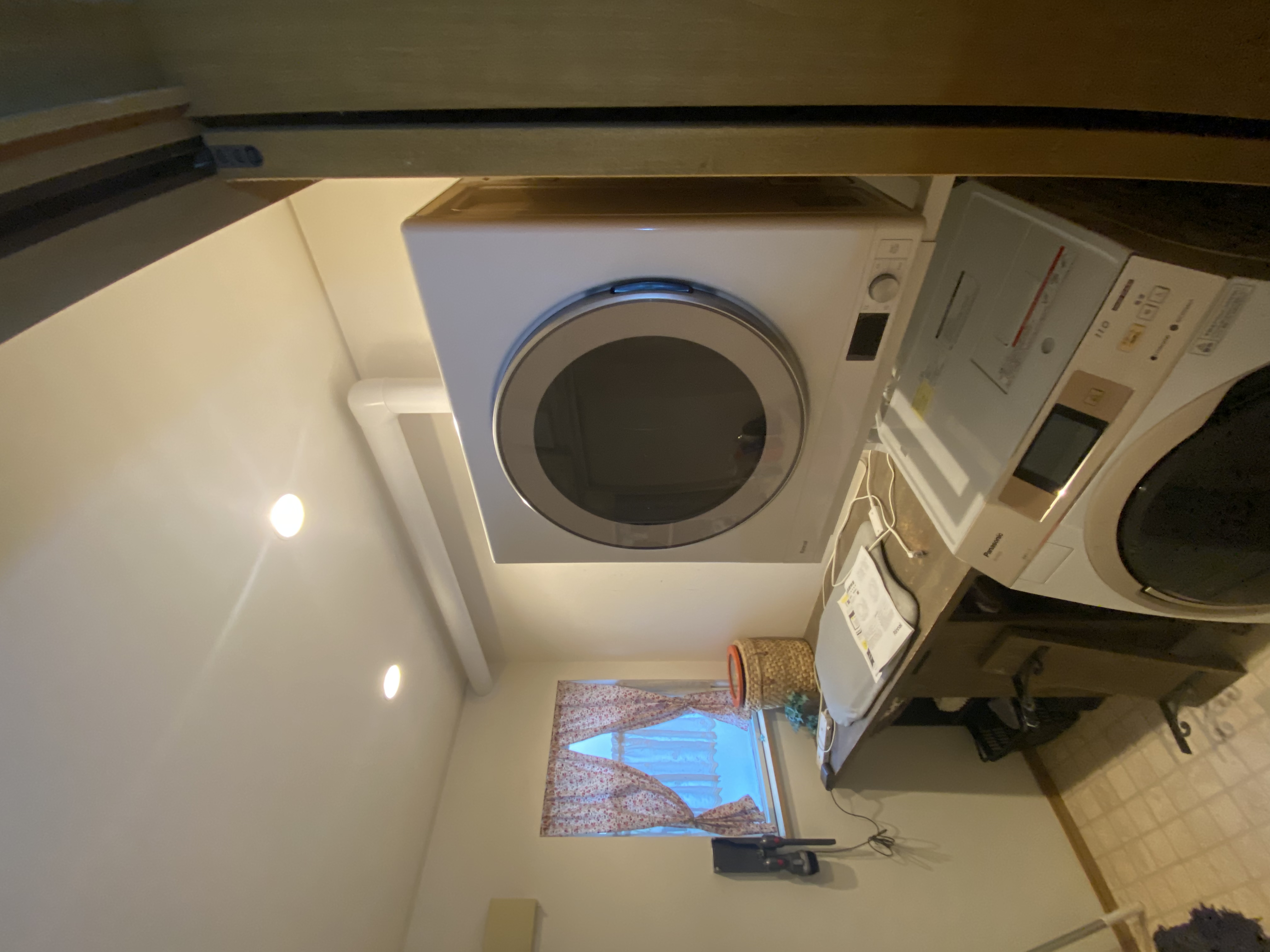 東広島市八本松町 乾太くん 洗濯機上部 屋内設置 施工完了写真|デラックスタイプ6kg RDT-63