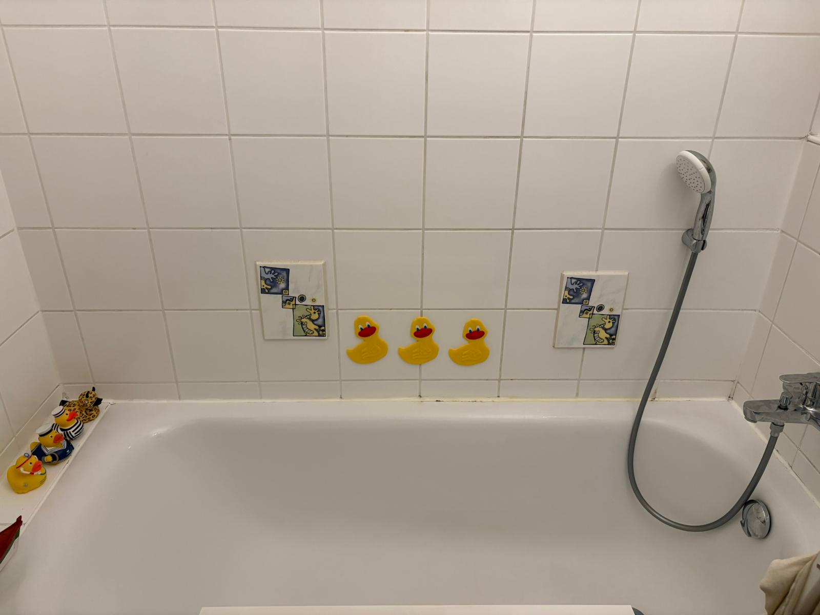 Silikonfugen erneuern – Vorher