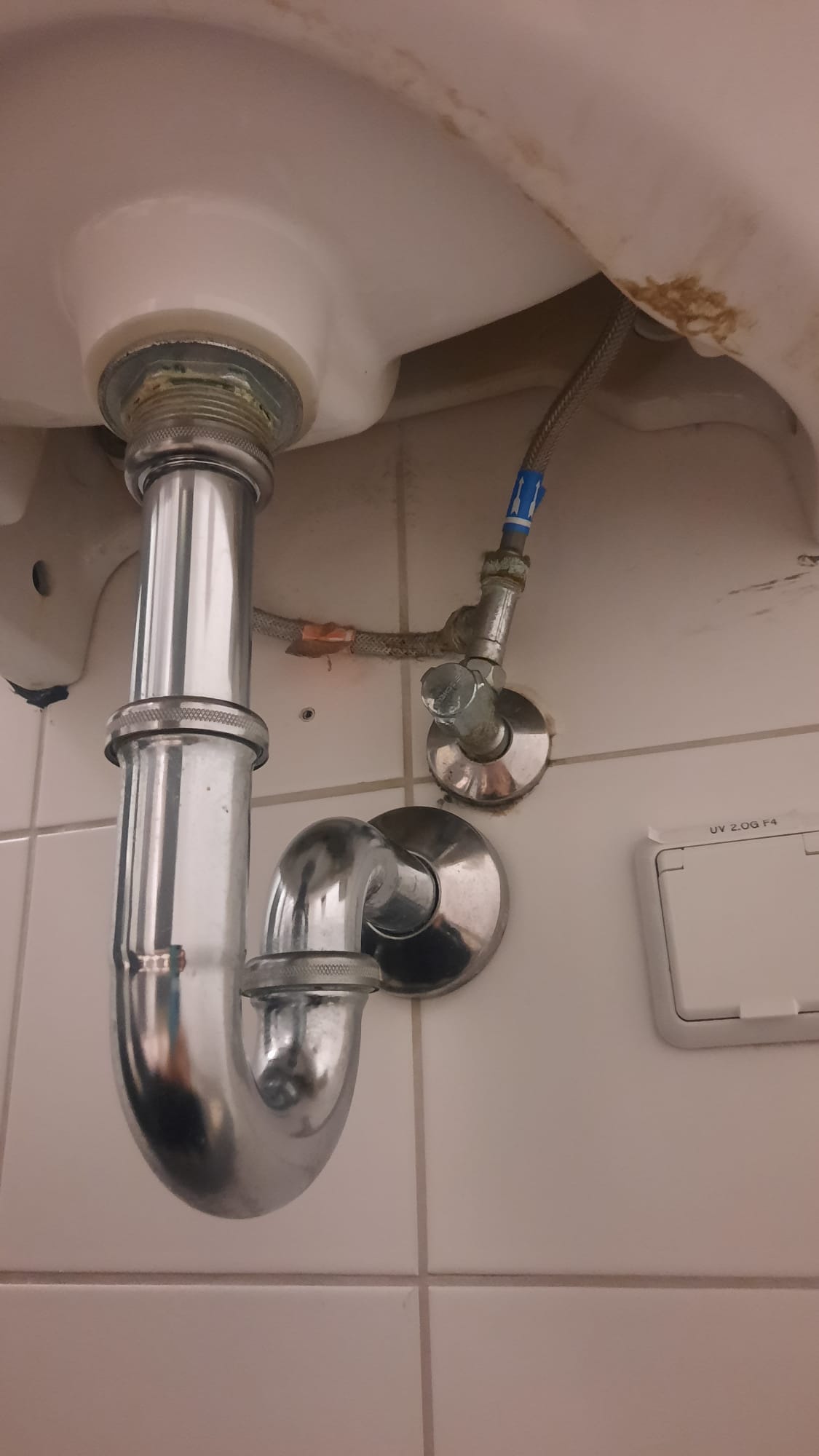 T-Stück ist undicht – Vorher