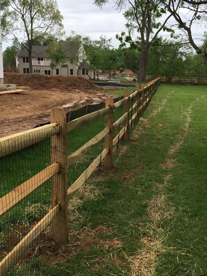 Split Rail Fencing installation by H&H Fencing in Lower Bucks County PA