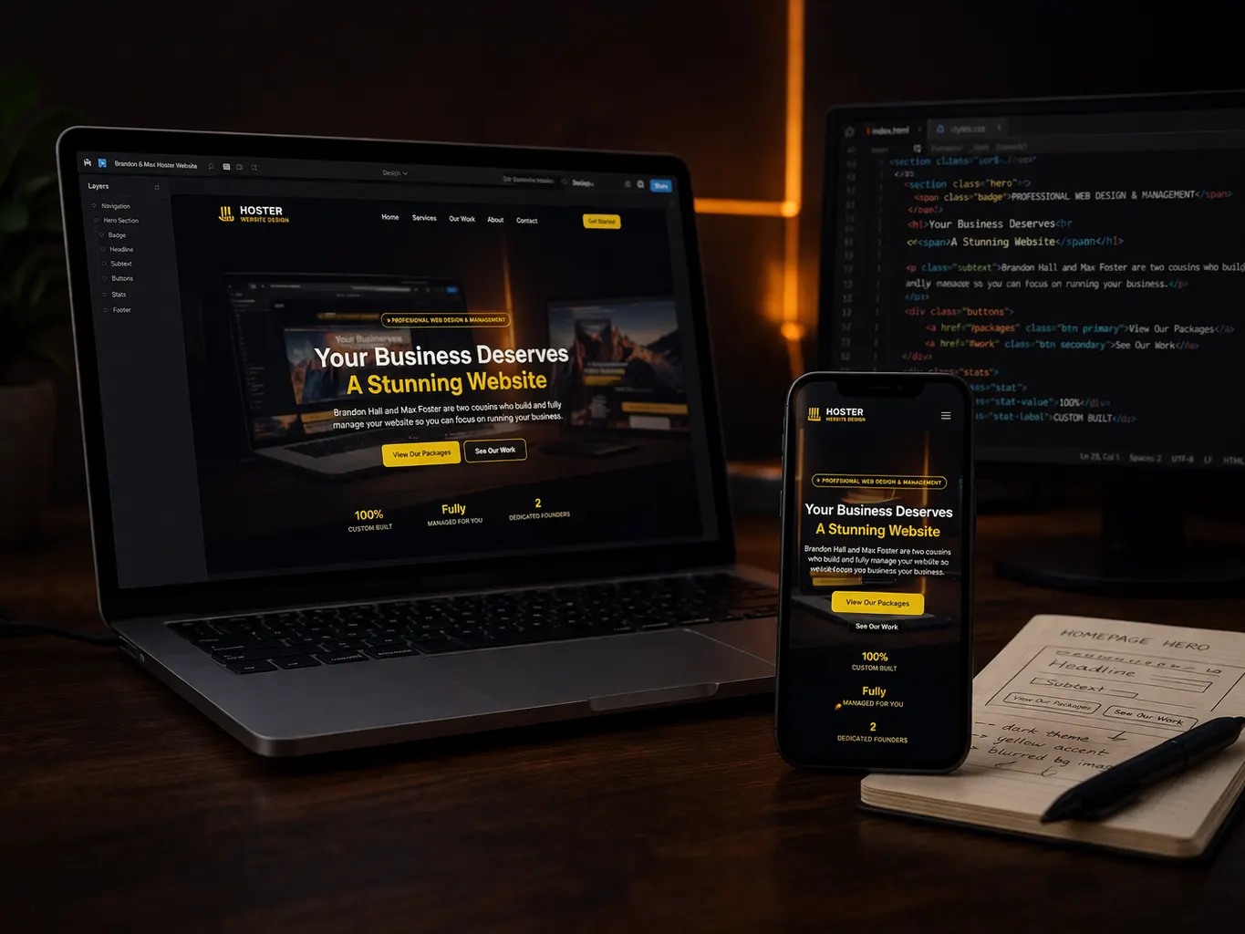 Hoster Website Design — Professional Web Design & Management professional web design studio