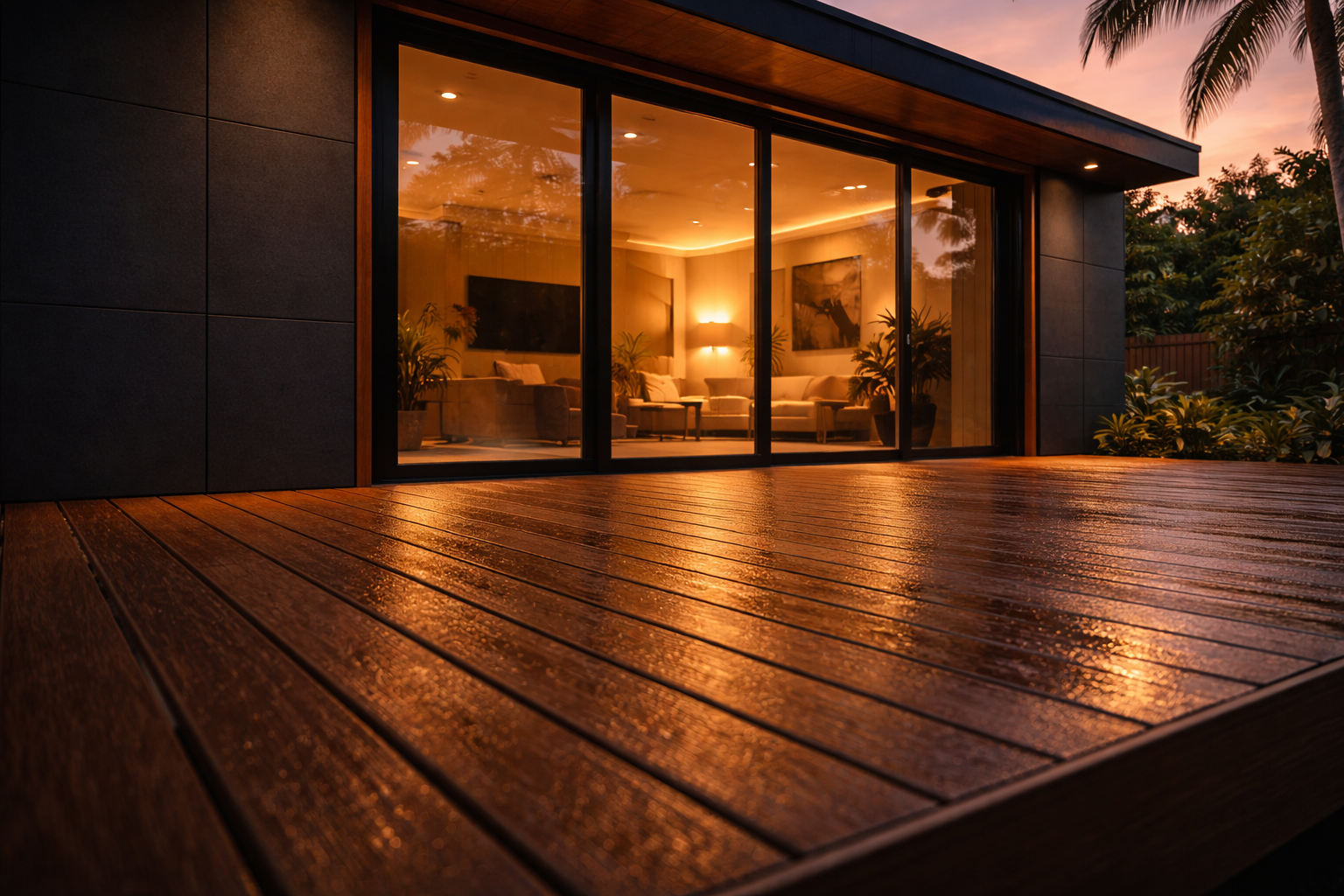 Grooved Wood Deck