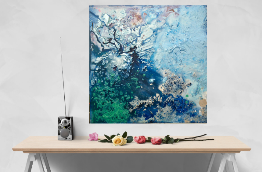 Frozen Estuary (100cm_100cm) — In Situ