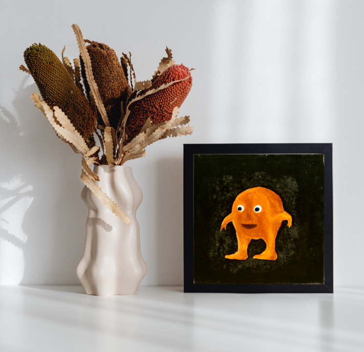Little Orange Friend (30cm_30cm) — In Situ