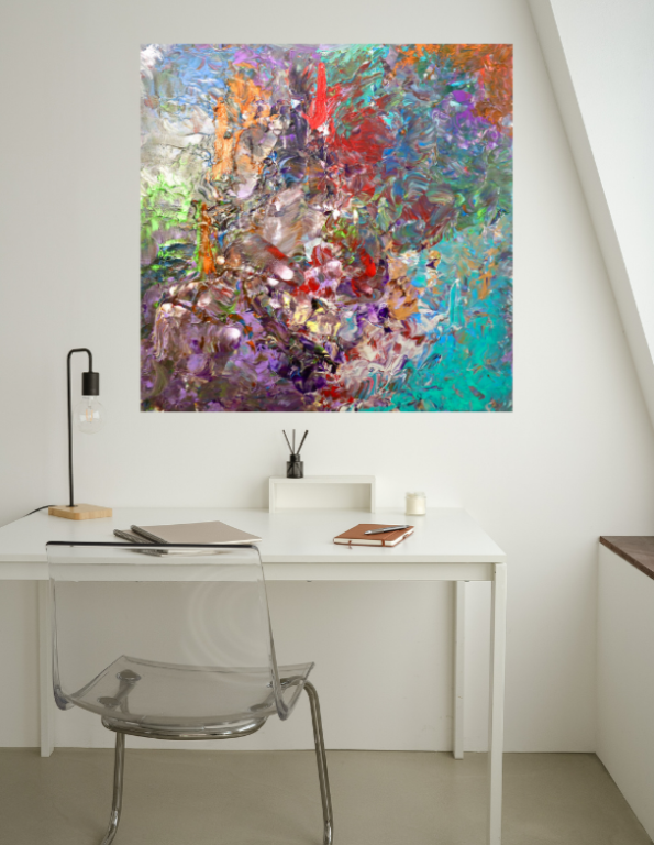 Chromatic Collision (100cm_100cm) — In Situ