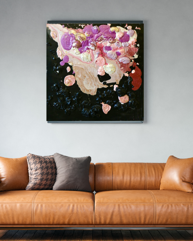 Sweetmeats on Obsidian (100cm_100cm) — In Situ