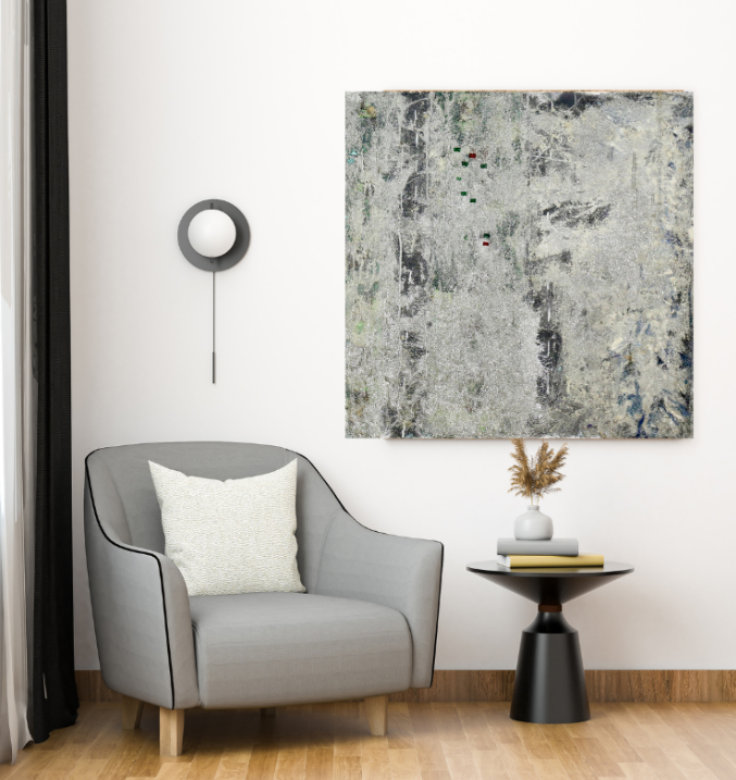 Silvered Veil (100cm_100cm) — In Situ