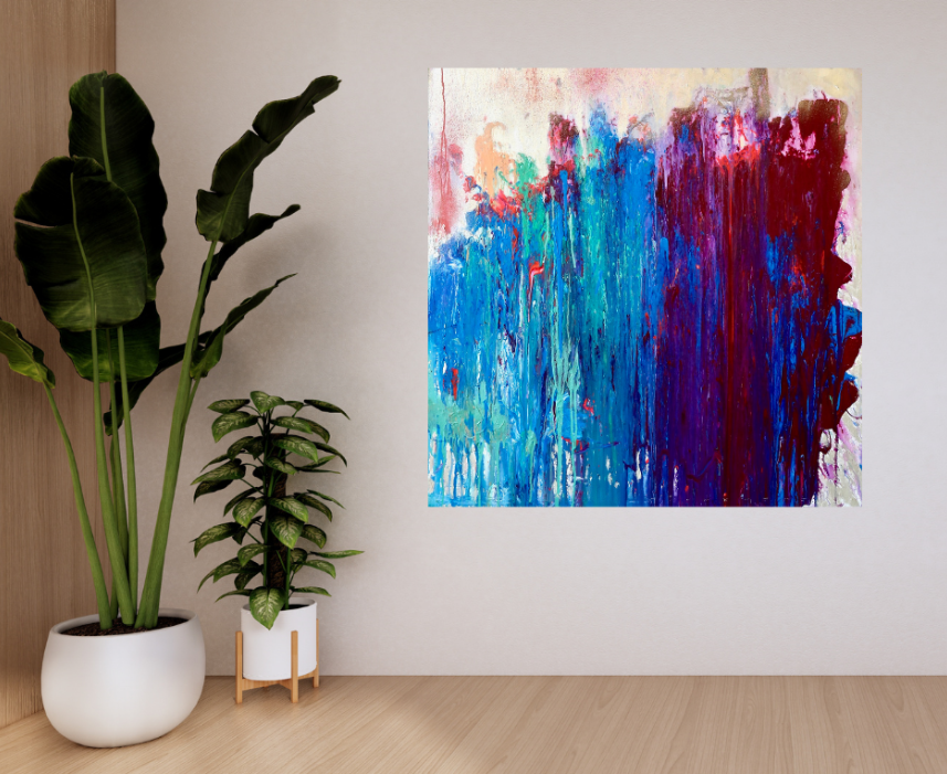 Chromatic Downpour (120cm_120cm) — In Situ