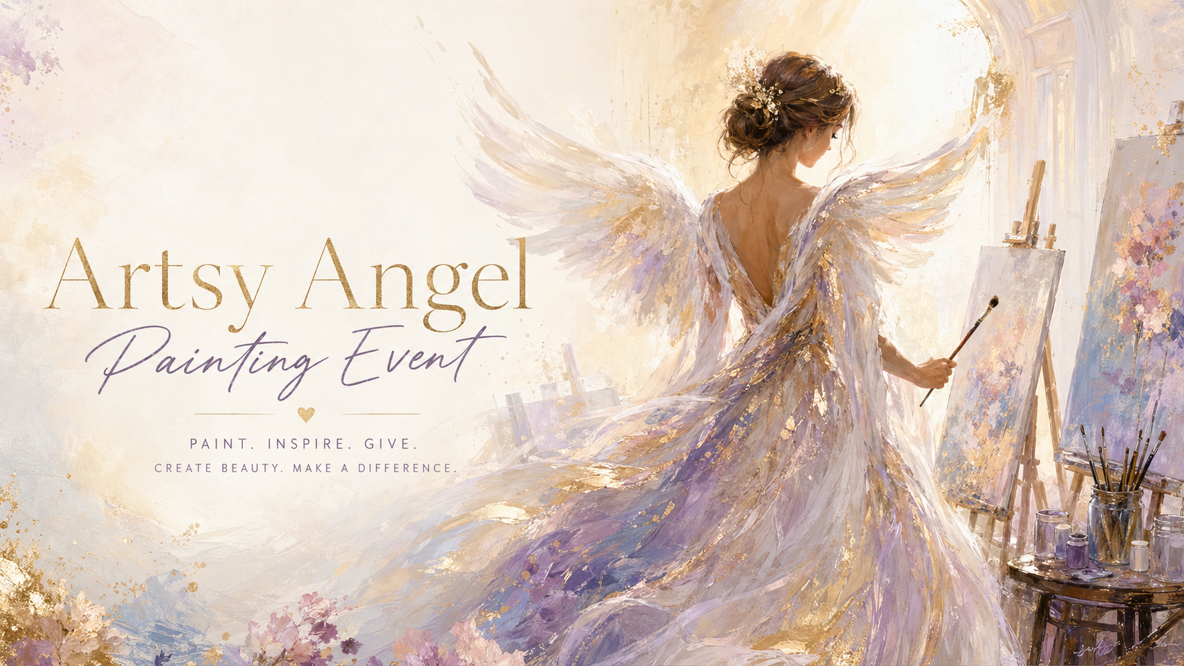 Artsy Angel Painting Event banner
