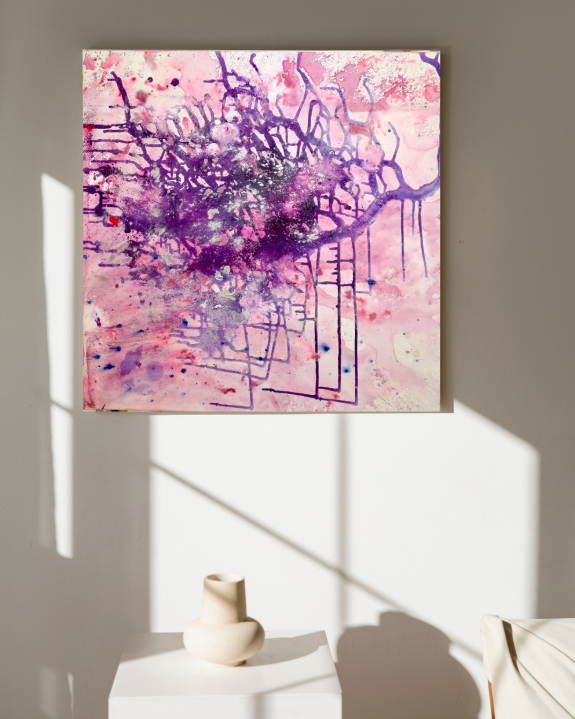 Tangled Marks (100cm_100cm) — In Situ