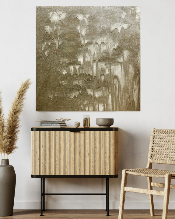 Gilded Tears (100cm_100cm) — In Situ