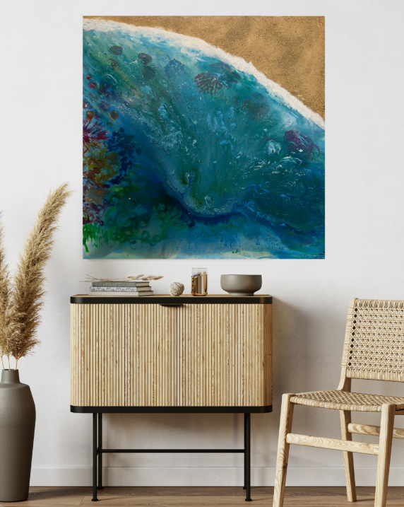 Aqua Haven (100cm_100cm) — In Situ