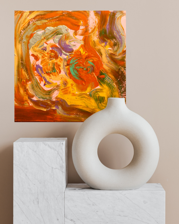 Citrus Whirlwind (50cm_50cm) — In Situ