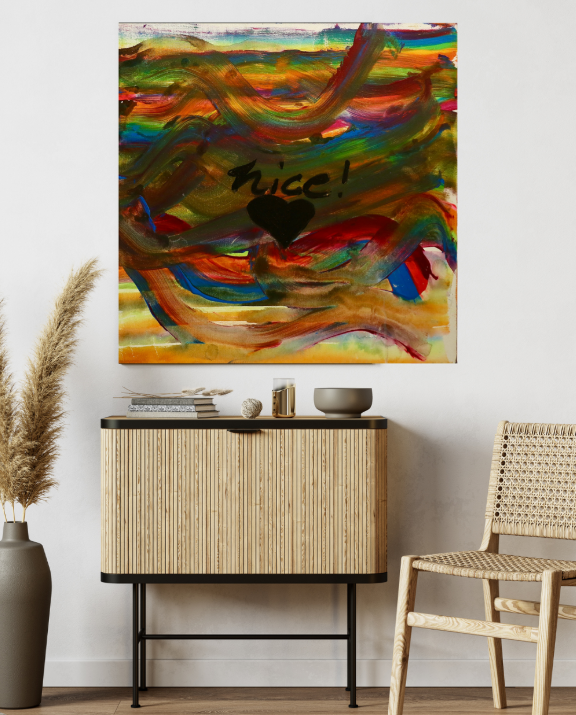 Simple Joy, Bold Strokes (60cm_60cm) — In Situ